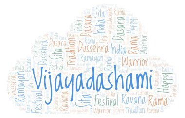 Vijayadashami kelime bulutu.