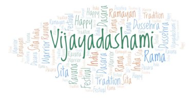 Vijayadashami kelime bulutu.