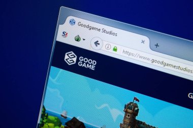 Ryazan, Rusya - 26 Ağustos 2018: İyi Game Studios ana web sitesi Pc. Url - Goodgamestudios.com görüntüleme