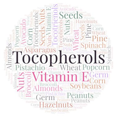 Tokoferoller kelime bulutu.