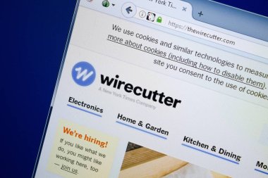 Ryazan, Rusya - 26 Ağustos 2018: Ana tel makası Web sitesi Pc. Url - Thewirecutter.com görüntüleme