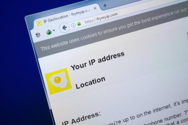 Ryazan, Rusya - 26 Ağustos 2018: Ana, Fry My I P Web sitesi Pc. Url - Frymyip.com görüntüleme