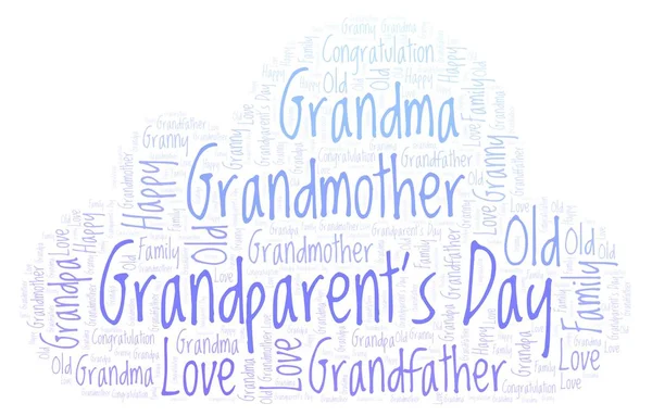 Mot Nuage Jour Des Grands Parents Wordcloud Fait Avec Texte — Photo