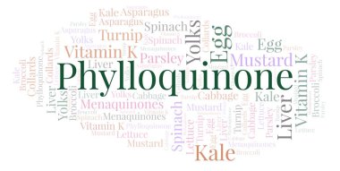 Phylloquinone kelime bulutu.