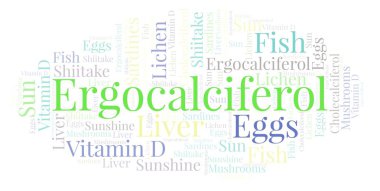 Ergocalciferol kelime bulutu.