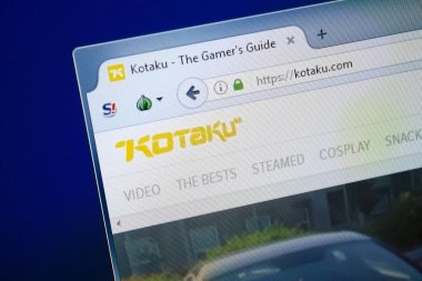 Ryazan, Rusya - 26 Ağustos 2018: Kotaku ana web sitesi Pc. Url - Kotaku.com görüntüleme