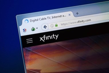 Ryazan, Rusya - 26 Ağustos 2018: Xfinity ana web sitesi Pc. Url - Xfinity.com görüntüleme