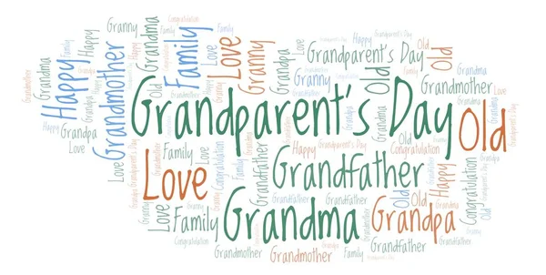 Mot Nuage Jour Des Grands Parents Wordcloud Fait Avec Texte — Photo