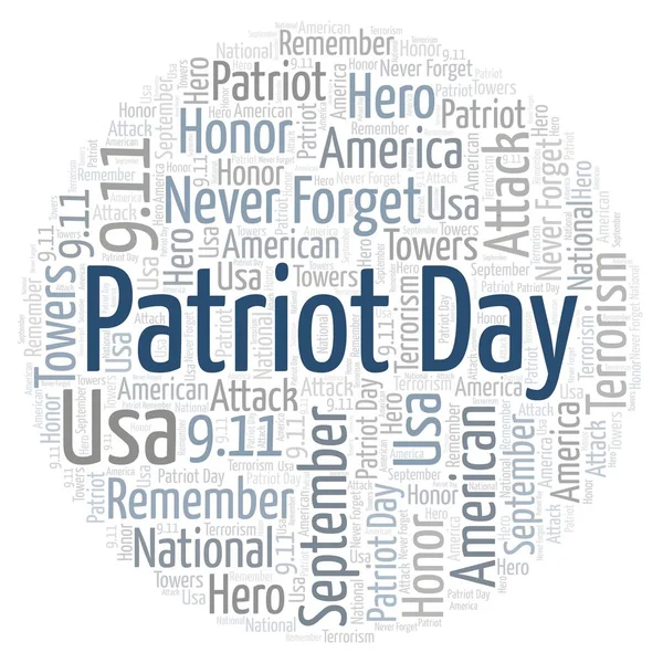 Patriot Day in a circle shape word cloud. — Stock Photo, Image