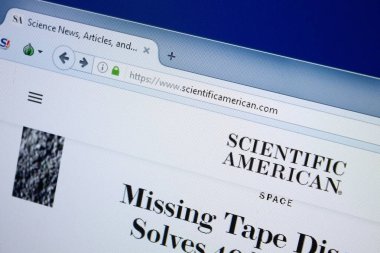 Ryazan, Rusya - 26 Ağustos 2018: Ana Pc. Url - Scientificamerican.com ekranda bilimsel Amerikan Web sitesi