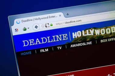 Ryazan, Rusya - 26 Ağustos 2018: Ölü çizgi ana web sitesi Pc. Url - Deadline.com görüntüleme