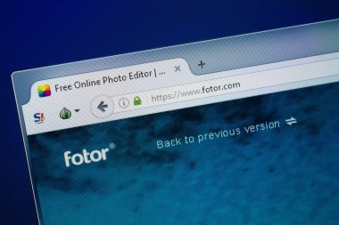 Ryazan, Rusya - 26 Ağustos 2018: Fotor ana web sitesi Pc. Url - Fotor.com görüntüleme