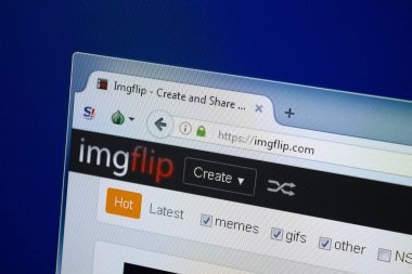 Ryazan, Rusya - 26 Ağustos 2018: Web sitesi ana sayfa fiske vurmak, Img Pc. Url - Imgflip.com görüntüleme