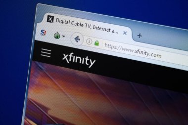 Ryazan, Rusya - 26 Ağustos 2018: Xfinity ana web sitesi Pc. Url - Xfinity.com görüntüleme