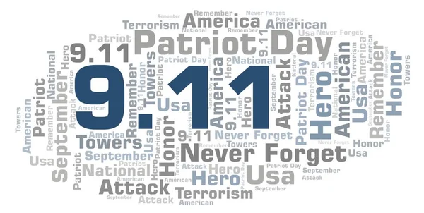 9.11 Nuvem de palavra Patriot Day . — Fotografia de Stock