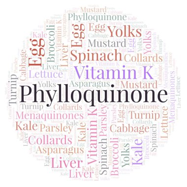Phylloquinone kelime bulutu.