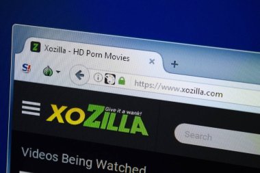 Ryazan, Rusya - 26 Ağustos 2018: Xo Zilla ana web sitesi Pc. Url - Xozilla.com görüntüleme