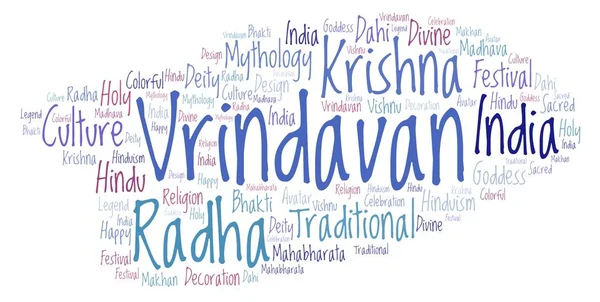 Σύννεφο λέξεων Vrindavan. — Φωτογραφία Αρχείου