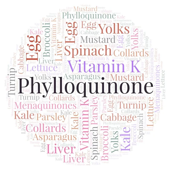 Phylloquinone kelime bulutu.