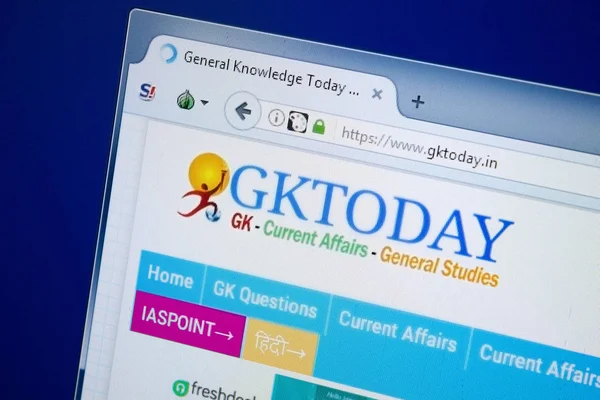 Ryazan, Rusya - 26 Ağustos 2018: Ana, Gk bugün web sitesinde Pc. Url - Gktoday.in görünümünü