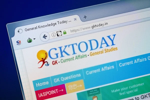Ryazan, Rusya - 26 Ağustos 2018: Ana, Gk bugün web sitesinde Pc. Url - Gktoday.in görünümünü