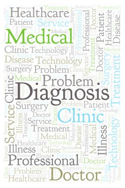 Tanı şekiller bulut kelime. Yalnızca metin ile yapılan Wordcloud.