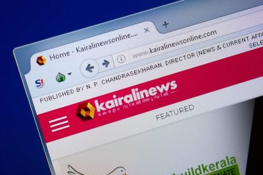 Ryazan, Rusya - 09 Eylül 2018: Ana Kairali News Online Web sitesi Pc, url - Kairalinewsonline görüntüleme.