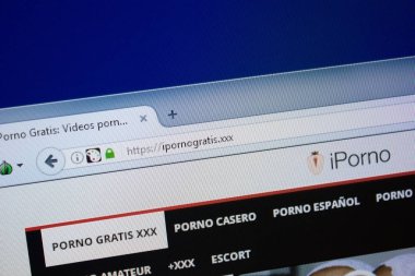 Ryazan, Rusya - 09 Eylül 2018: Bedava Porno I ana web sitesi Pc, url - Ipornogratis.xxx görüntüleme.