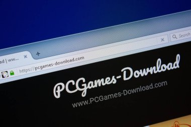 Ryazan, Rusya - 09 Eylül 2018: Web sitesi ana sayfasını, Pc oyun indir - Pc, url - Pcgames-Download.com görüntüleme.