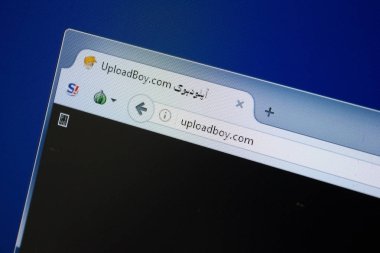 Ryazan, Rusya - 09 Eylül 2018: Upload çocuk ana web sitesi Pc, url - Uploadboy.com görüntüleme.