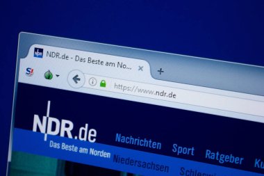 Ryazan, Rusya - 09 Eylül 2018: Ndr ana web sitesi Pc, url - Ndr.de görüntüleme.