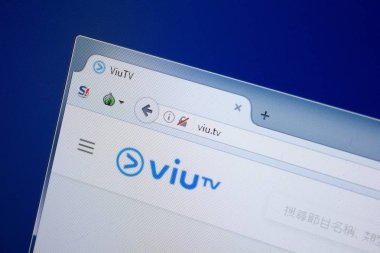 Ryazan, Rusya - 09 Eylül 2018: Viu ana web sitesi Pc, url - Viu.tv görüntüleme.