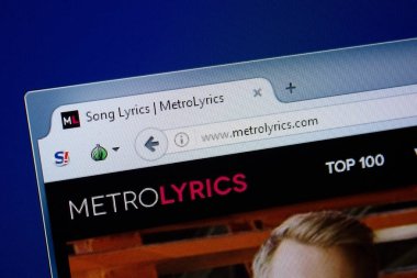 Ryazan, Rusya - 09 Eylül 2018: Metro şarkı sözleri Ana Web sitesi Pc, url - Metrolyrics.com görüntüleme.