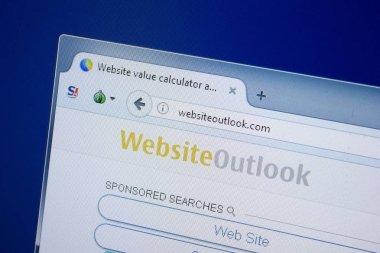 Ryazan, Rusya - 09 Eylül 2018: Web sitesi ana sayfasını Outlook Web sitesi Pc, url - Websiteoutlook.com görüntüleme.