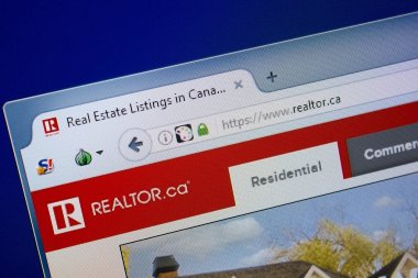 Ryazan, Rusya - 09 Eylül 2018: Realtro ana web sitesi Pc, url - Realtro.ca görüntüleme.