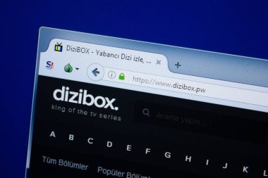Ryazan, Rusya - 09 Eylül 2018: Dizibox ana web sitesi Pc, url - Dizibox.pw görüntüleme.