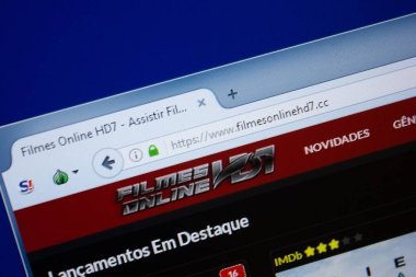 Ryazan, Rusya - 09 Eylül 2018: Ana Filmes Online Hd7 Web sitesi Pc, url - Filmesonlinehd7.cc görüntüleme.