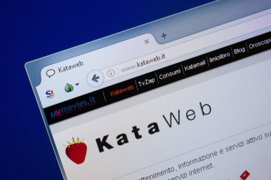 Ryazan, Rusya - 09 Eylül 2018: Kata ana Web sitesi Pc, url - Kataweb.it görüntüleme.