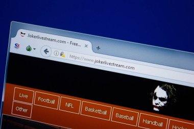 Ryazan, Rusya - 09 Eylül 2018: Ana Joker Live Stream Web sitesi Pc, url - Jokerlivestream.com görüntüleme.