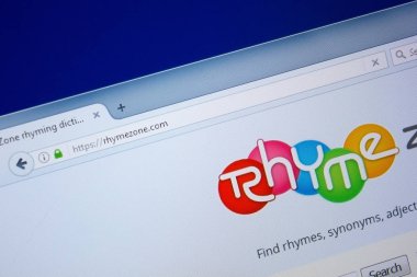 Ryazan, Rusya - 09 Eylül 2018: Kafiye bölge ana web sitesi Pc, url - Rhymezone.com görüntüleme.