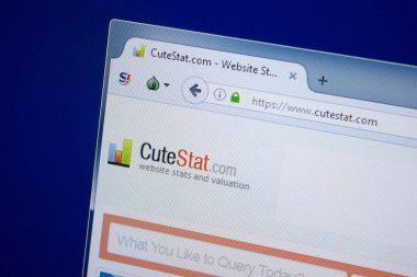 Ryazan, Rusya - 09 Eylül 2018: Şirin Stat ana web sitesi Pc, url - Cutestat.com görüntüleme.