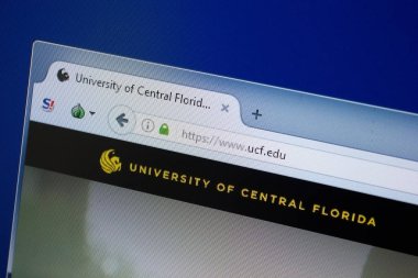Ryazan, Rusya - 09 Eylül 2018: Ucf ana web sitesi Pc, url - Ucf.edu görüntüleme.