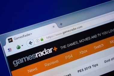 Ryazan, Rusya - 09 Eylül 2018: Oyunlar Radar ana web sitesi Pc, url - Gamesradar.com görüntüleme.