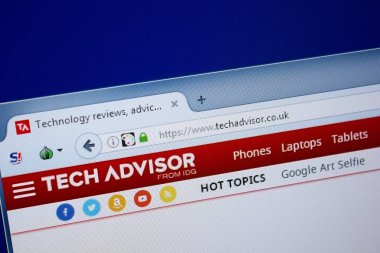 Ryazan, Rusya - 09 Eylül 2018: Ana teknik danışmanı Web Pc, url - Techadvisor.co.uk görüntüleme.