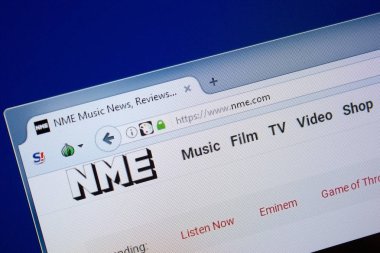 Ryazan, Rusya - 09 Eylül 2018: Nme ana web sitesi Pc, url - Nme.com görüntüleme.