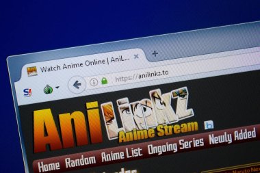 Ryazan, Rusya - 09 Eylül 2018: Ani Linkz ana web sitesi Pc, url - Anilinkz.to görüntüleme.