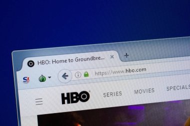 Ryazan, Rusya - 09 Eylül 2018: Hbo ana web sitesi Pc, url - Hbo.com görüntüleme.