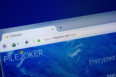 Ryazan, Rusya - 09 Eylül 2018: Dosya Joker ana web sitesi Pc, url - Filejoker.net görüntüleme.