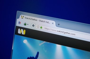 Ryazan, Rusya - 09 Eylül 2018: Watch2gether ana web sitesi Pc, url - Watch2gether.com görüntüleme.