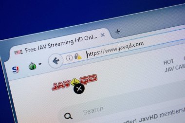 Ryazan, Rusya - 09 Eylül 2018: Javqd ana web sitesi Pc, url - Javqd.com görüntüleme.